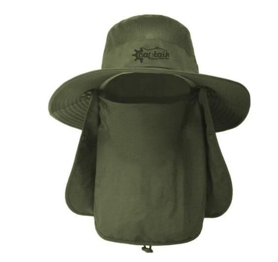 Captain Ense Korumalı Outdoor Şapka Haki