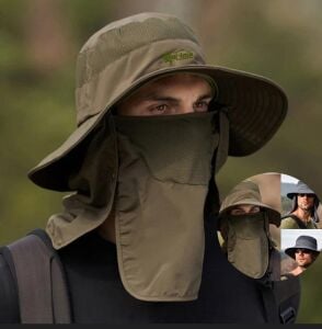 Captain Ense Korumalı Outdoor Şapka Haki