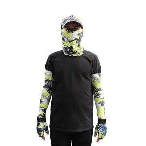 Captain Fisherman Style SET Şapka Eldiven Kolluk Buff Camo Green