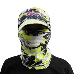 Captain Fisherman Style SET Şapka Eldiven Kolluk Buff Camo Green