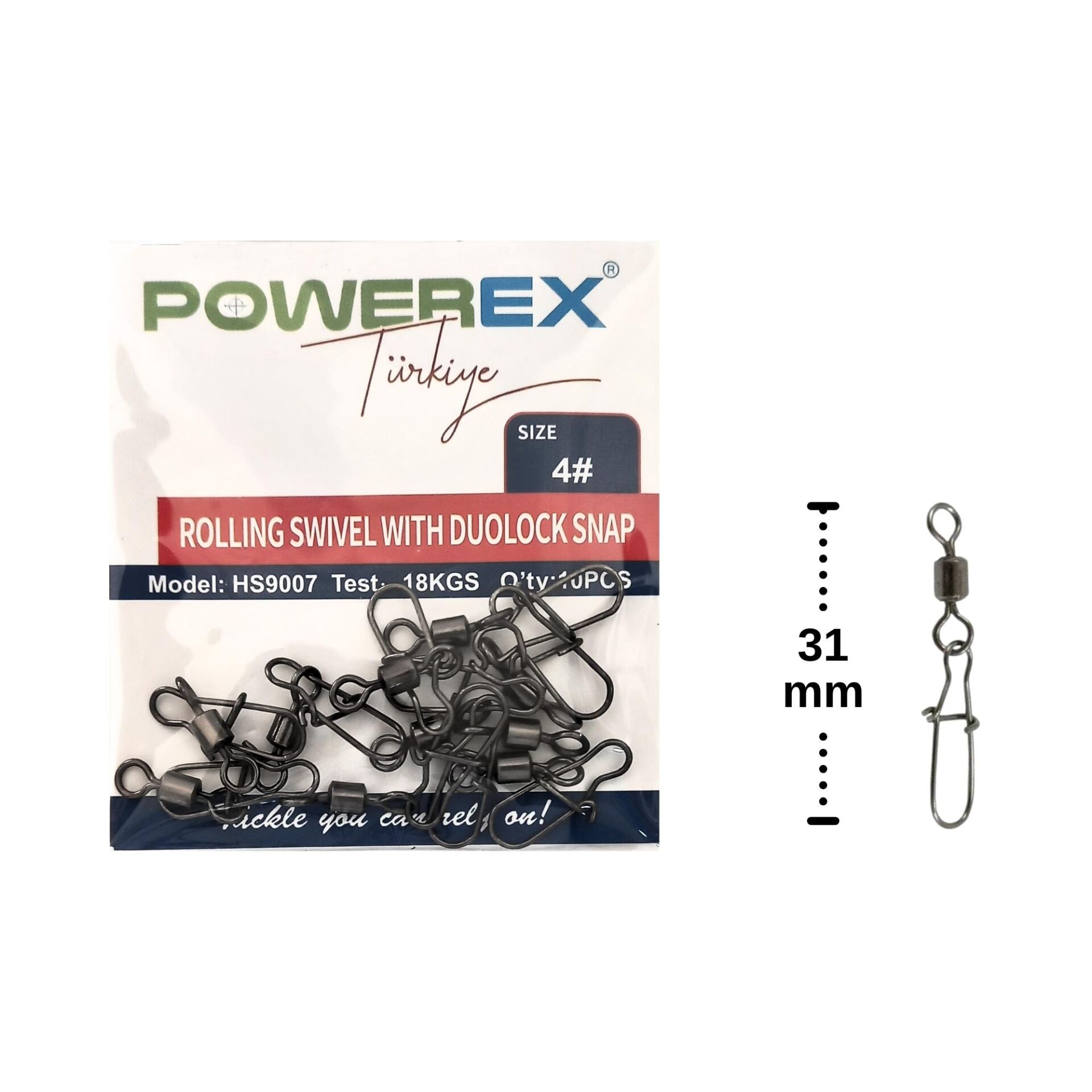 Powerex HS9007 No:4 Klipsli Fırdöndü (10 adet)