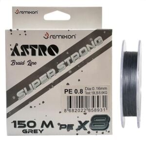 Remixon Astro 8x 150mt 0.16mm İp Misina Gri