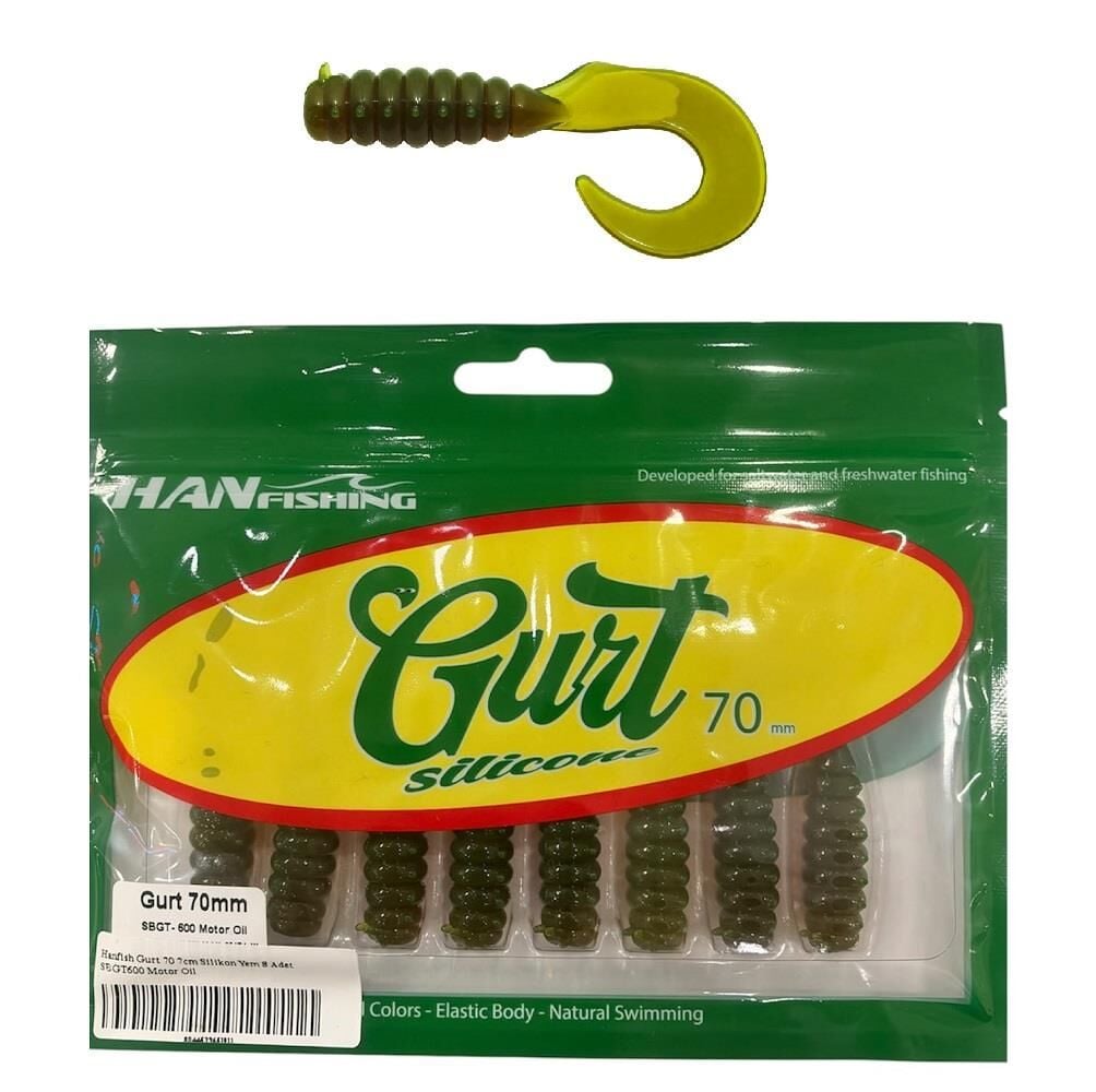 Hanfish Gurt 70 7cm Silikon Yem 8 Adet SBGT600 Motor Oil