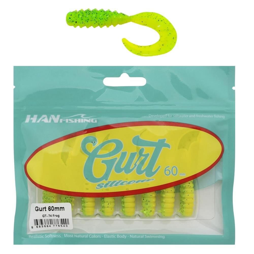 Hanfish Gurt 60 6cm Silikon Yem 8 Adet GT74 Frog