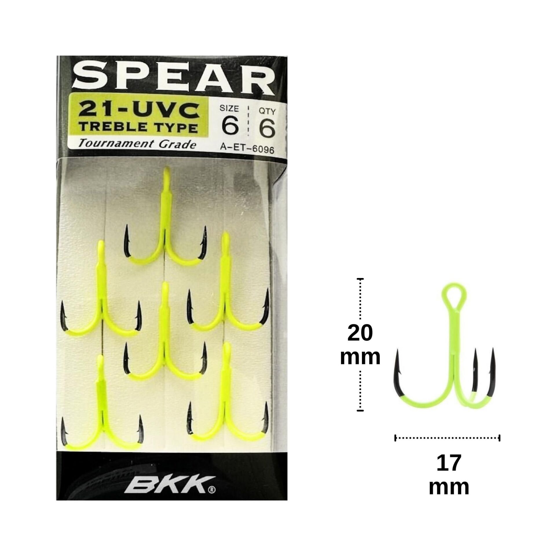 BKK Spear-21 UVC No:6 Üçlü Olta İğnesi 6 Adet