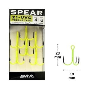 BKK Spear-21 UVC No:4 Üçlü Olta İğnesi 6 Adet