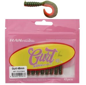 Hanfish Gurt 45 4.5cm LRF Silikon Yem 10 Adet AGT112 UV Worm