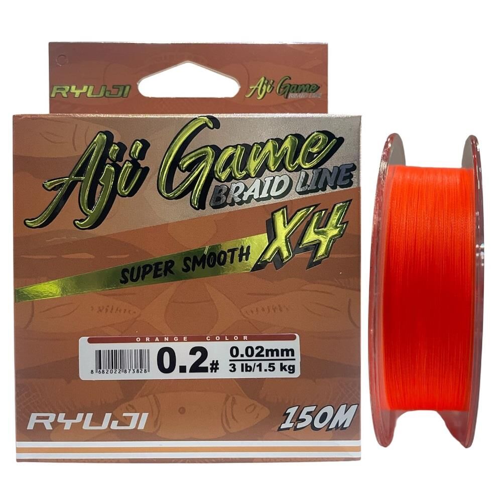Ryuji Aji Game 4x 150 mt 0.02mm İp Misina Orange