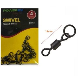 Powerex Rolling Swivel Halkalı Fırdöndü No:4 (10 Adet)