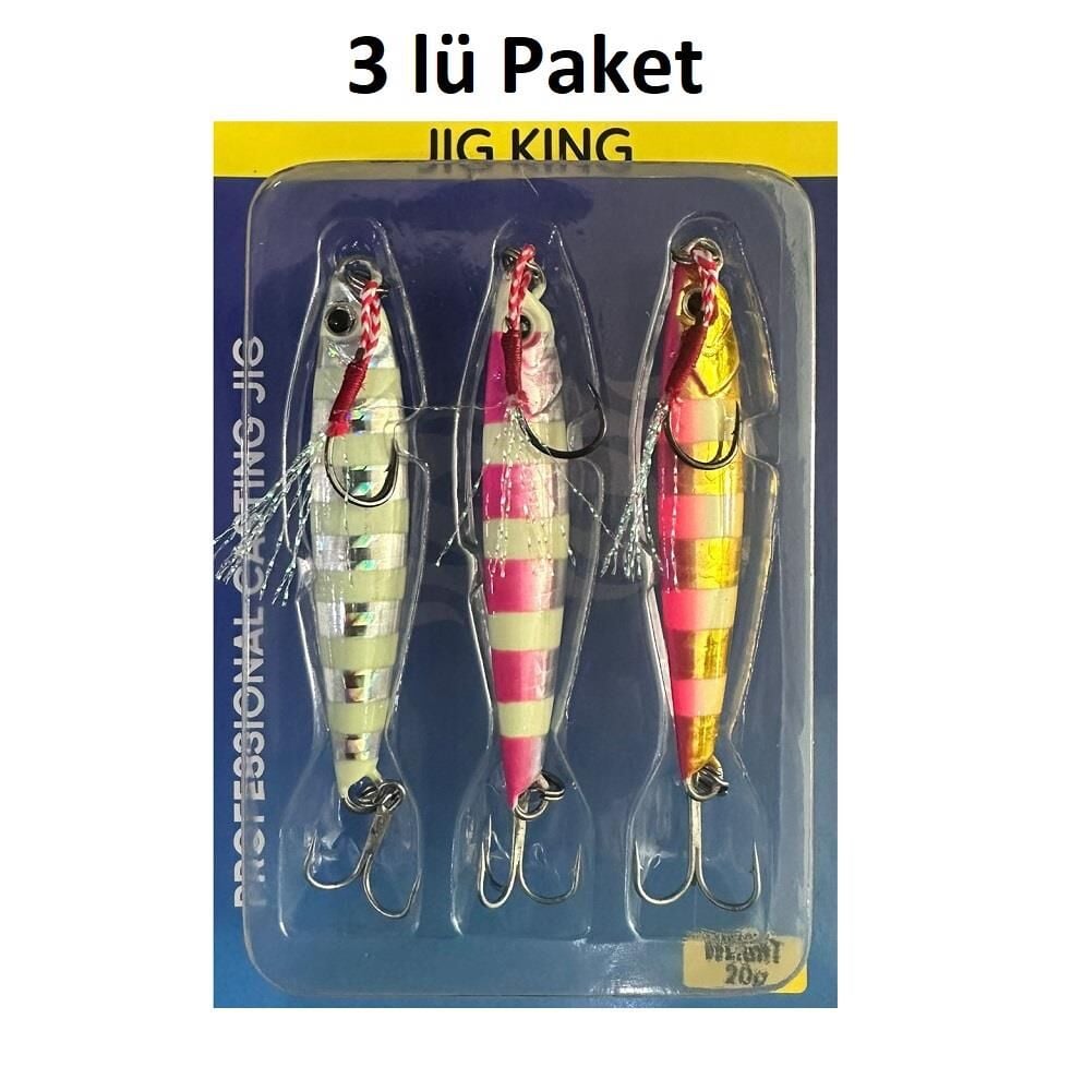 Ryuji Jig King 6.5cm 20gr Zebra Mix Jig (3 Adet)