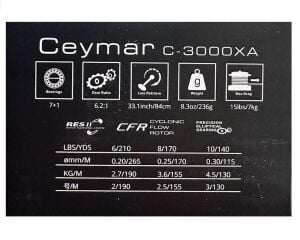 Okuma Ceymar C-3000XA Dark Grey Spin Olta Makinesi