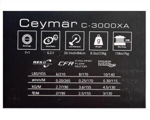 Okuma Ceymar C-3000XA Dark Grey Spin Olta Makinesi
