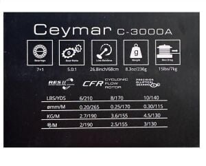 Okuma Ceymar C-3000A Dark Grey Spin Olta Makinesi