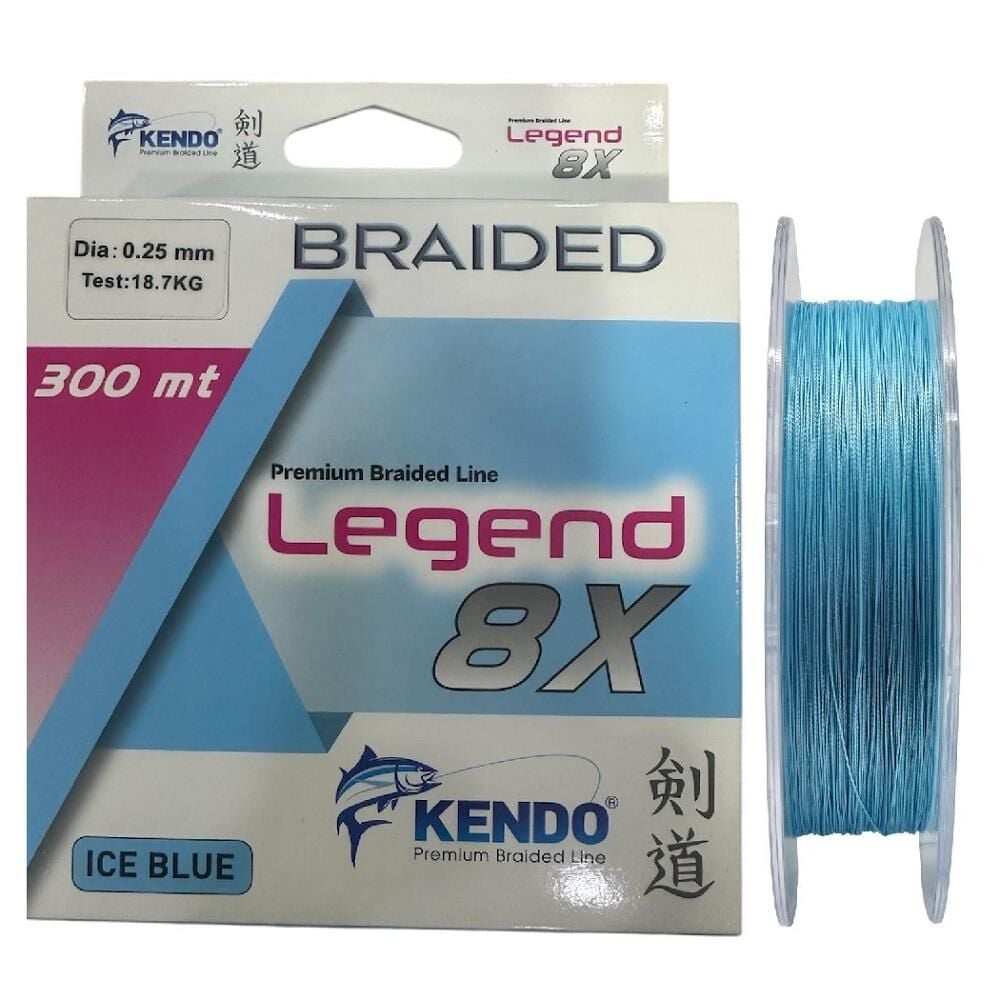 Kendo Legend 8X 300mt 0.25mm Örgü İp Misina Ice Blue