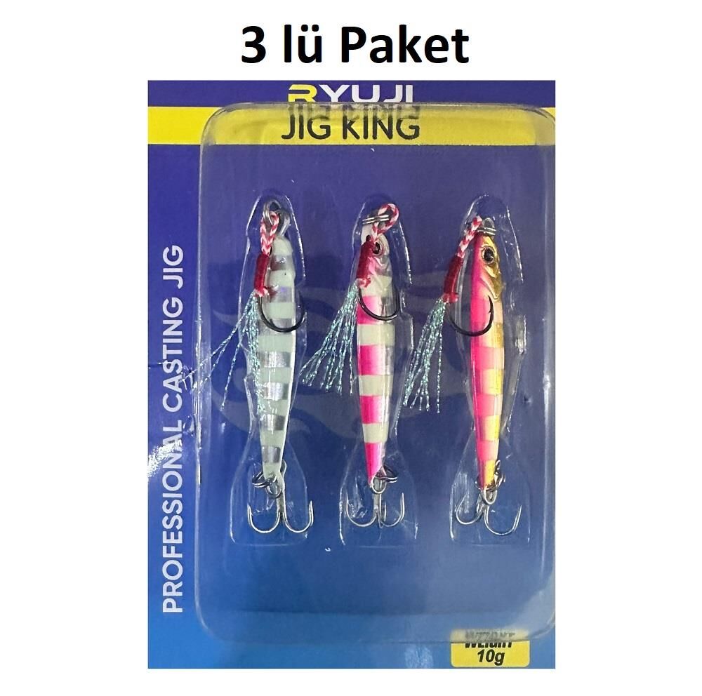 Ryuji Jig King 5.2cm 10gr Zebra Mix Jig (3 Adet)
