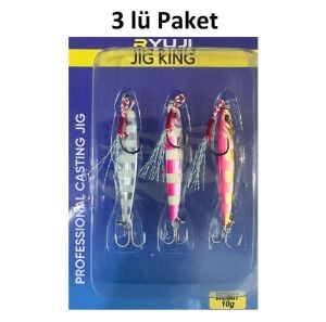 Ryuji Jig King 5.2cm 10gr Zebra Mix Jig (3 Adet)