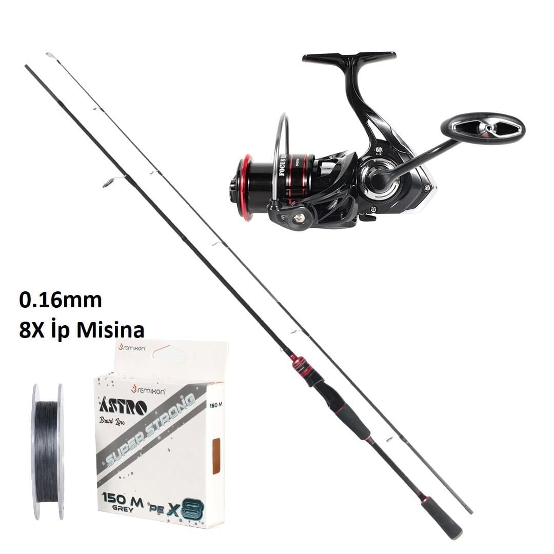 Remixon Focus RD 3000M + 240cm 5-35gr Spin Olta Seti