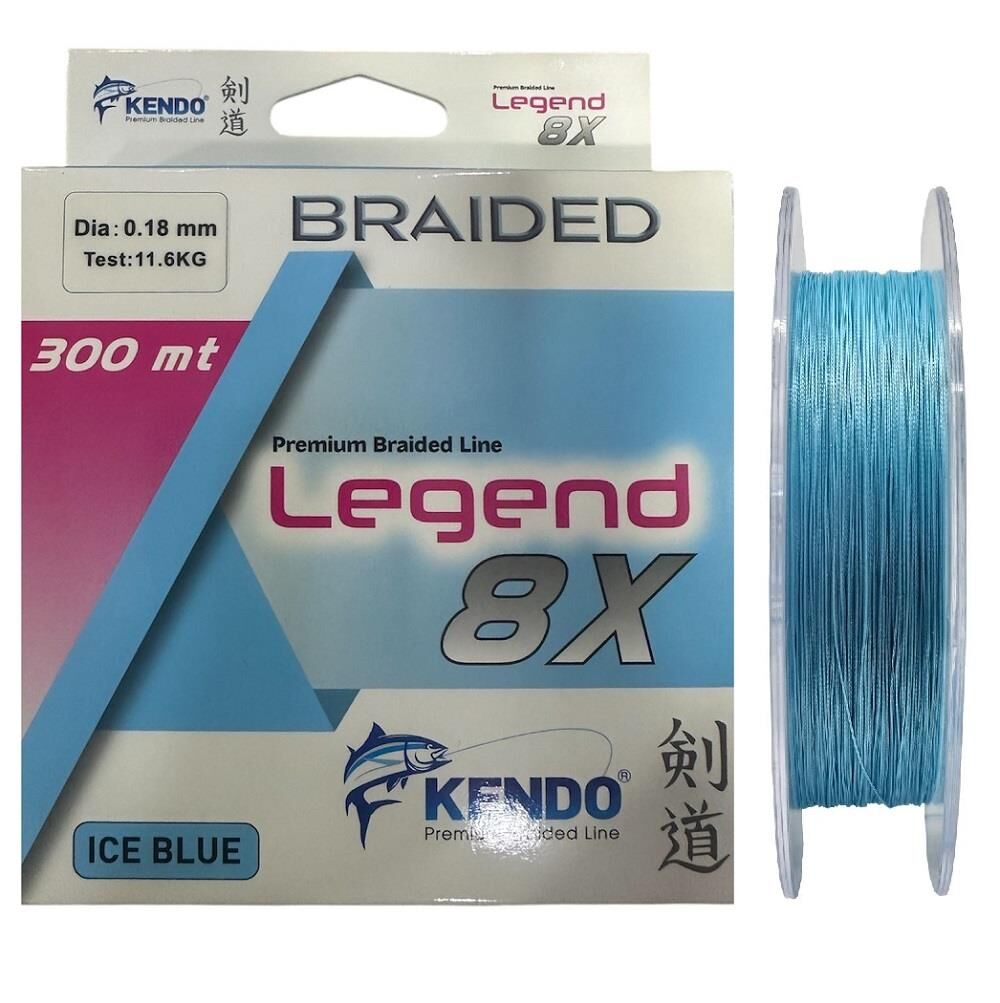 Kendo Legend 8X 300mt 0.18mm Örgü İp Misina Ice Blue