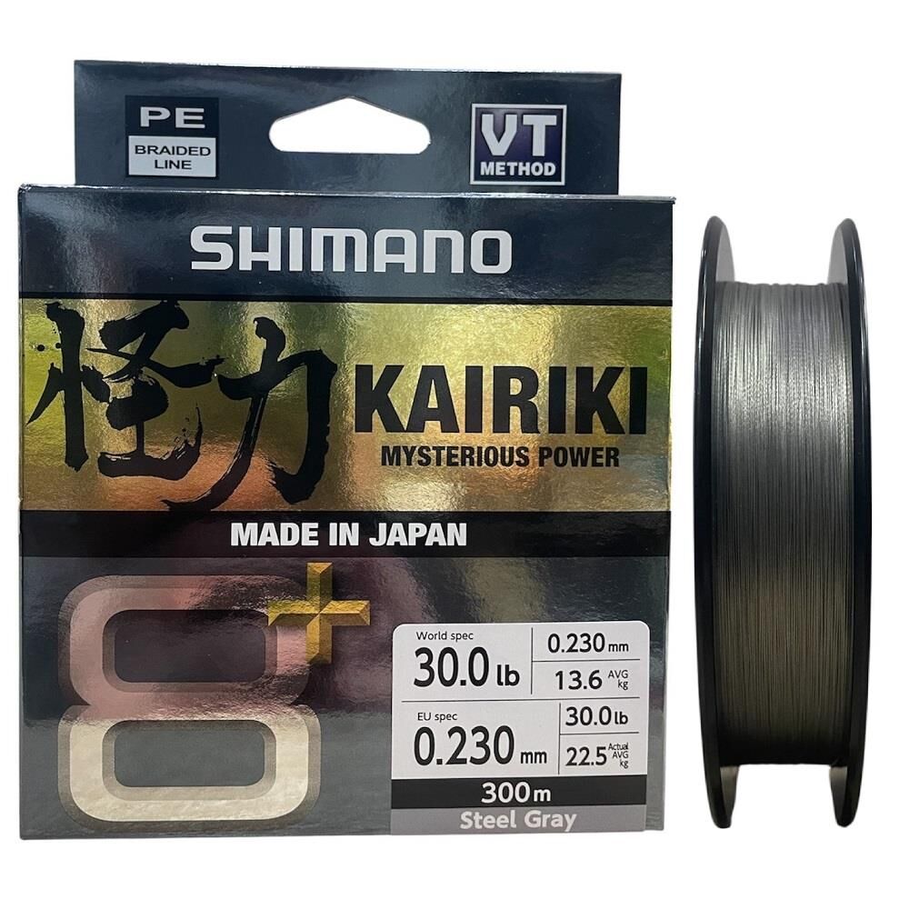 Shimano Kairiki 8+ 300 Mt 0.23mm İp Misina Steel Gray