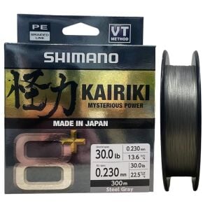 Shimano Kairiki 8+ 300 Mt 0.23mm İp Misina Steel Gray