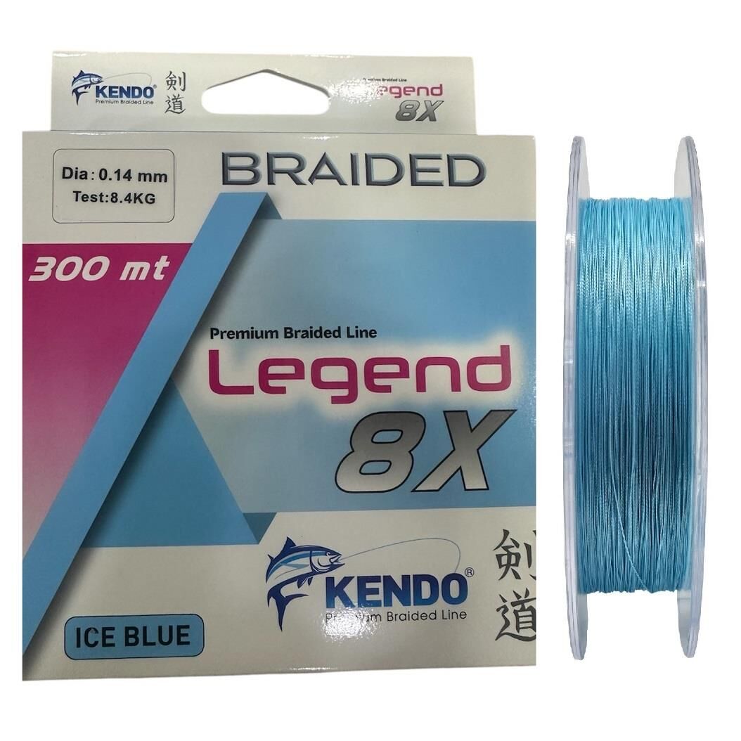 Kendo Legend 8X 300mt 0.14mm Örgü İp Misina Ice Blue
