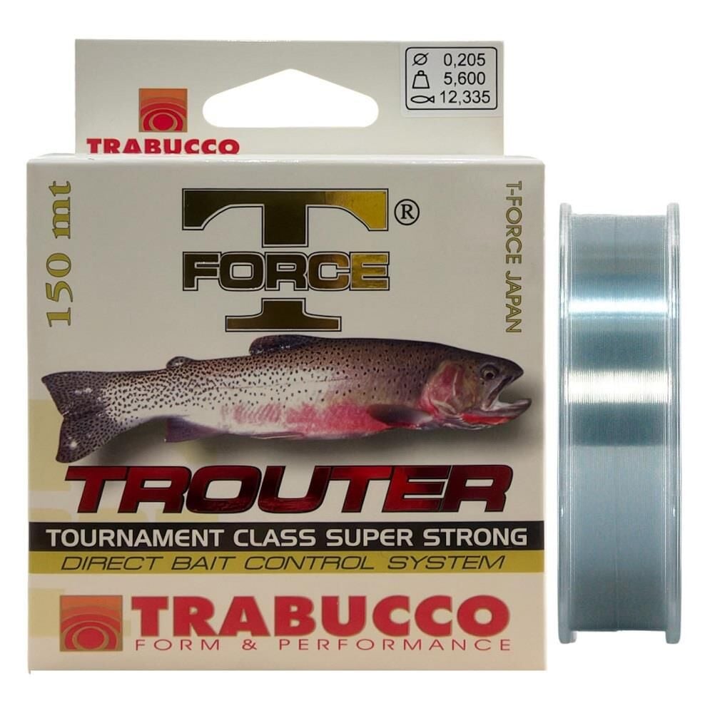 Trabucco T-Force Trouter 150mt 0.205mm 5.6kg Monofilament Misina Gri