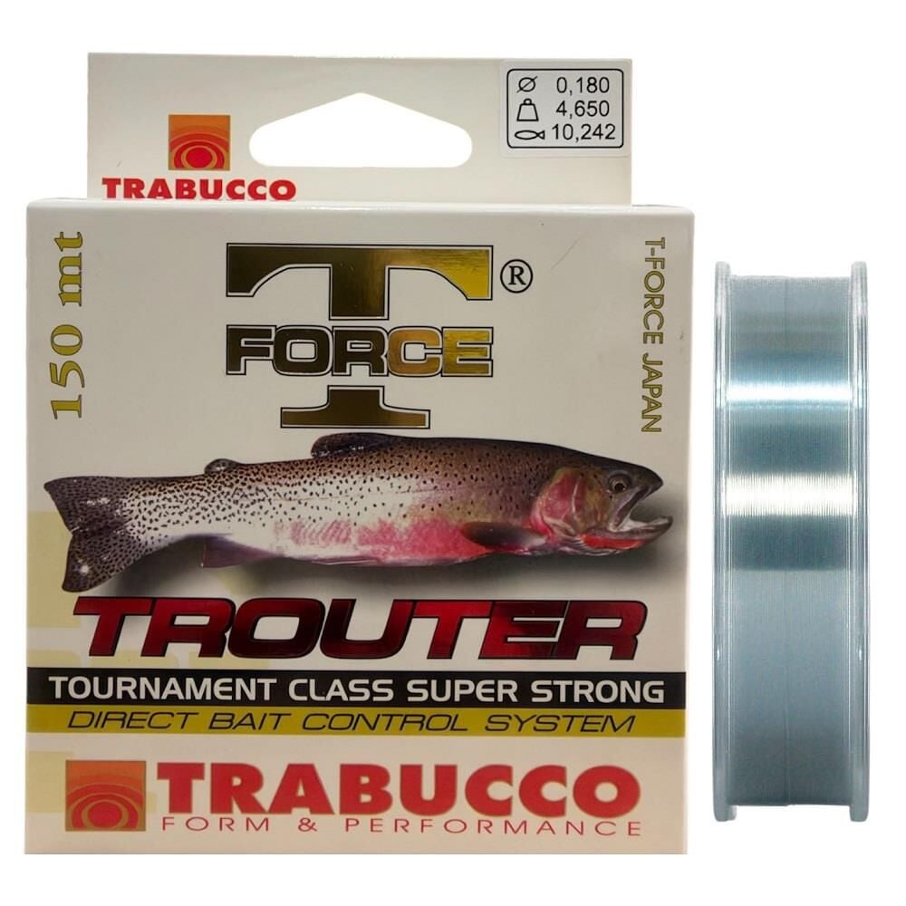 Trabucco T-Force Trouter 150mt 0.18mm 4.65kg Monofilament Misina Gri