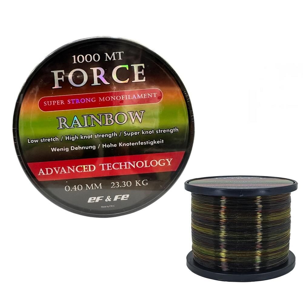 Effe Force 1000m 0.40mm Monofilament Bobin Misina Rainbow