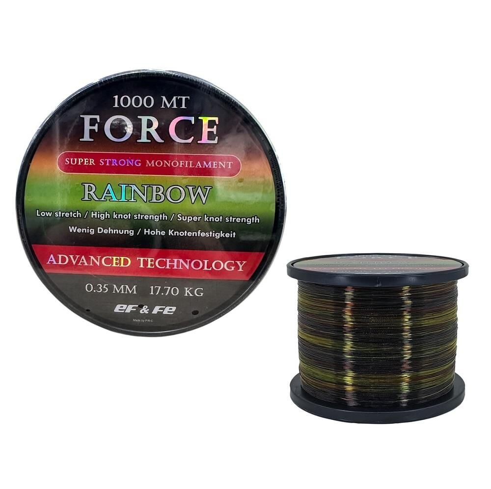 Effe Force 1000m 0.35mm Monofilament Bobin Misina Rainbow