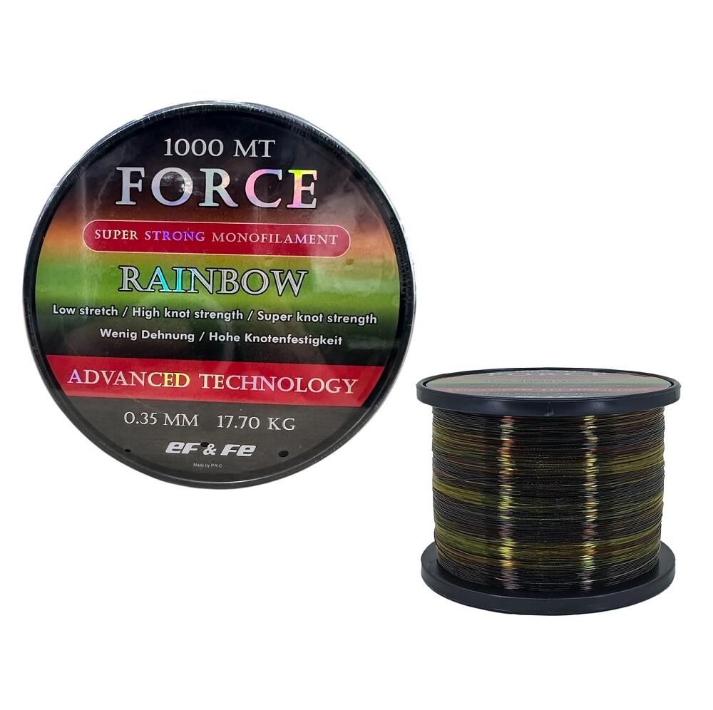 Effe Force 1000m 0.35mm Monofilament Bobin Misina Rainbow