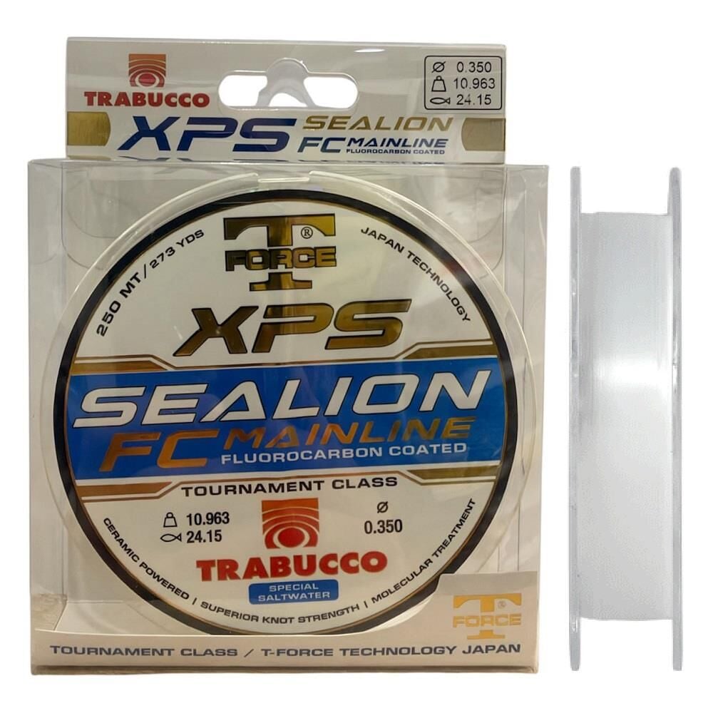 Trabucco T-Force XPS Sealion 250mt 0.35mm 10.96kg Fluorocarbon Kaplama Olta Misinası