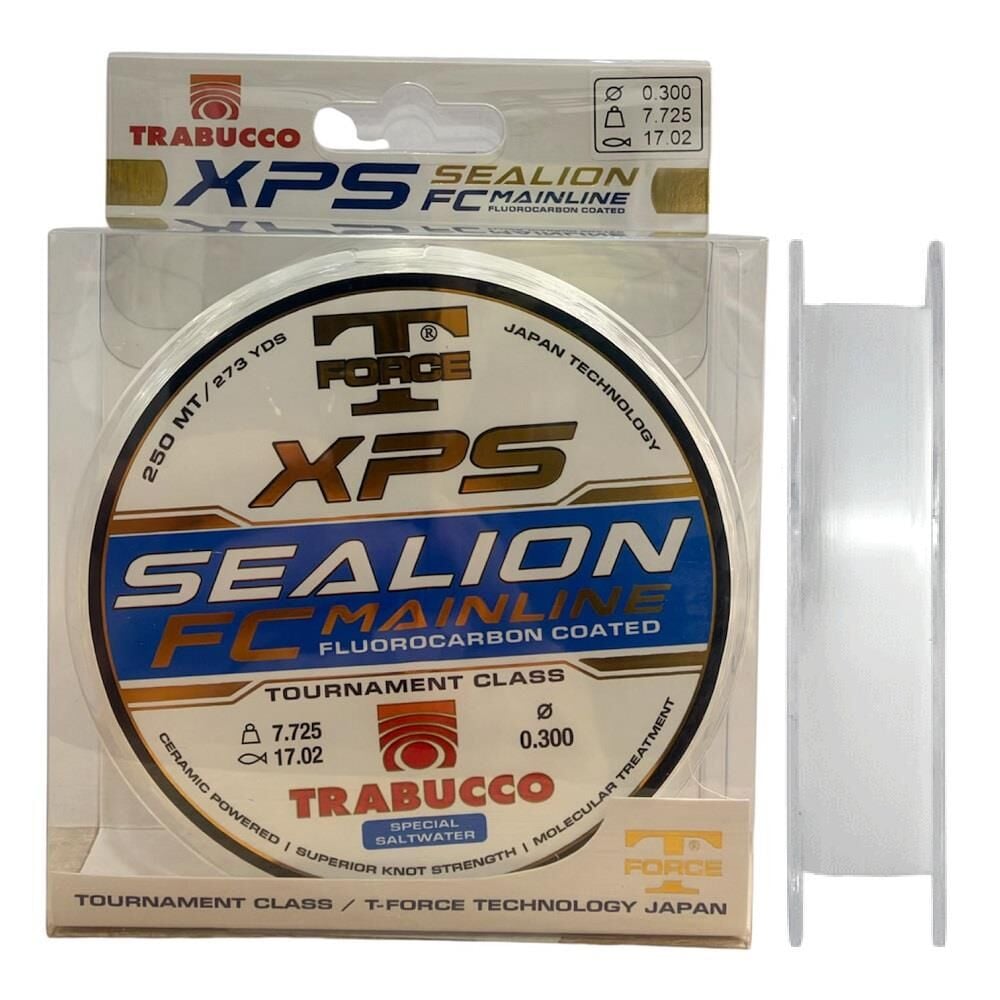 Trabucco T-Force XPS Sealion 250mt 0.30mm 7.72kg Fluorocarbon Kaplama Olta Misinası