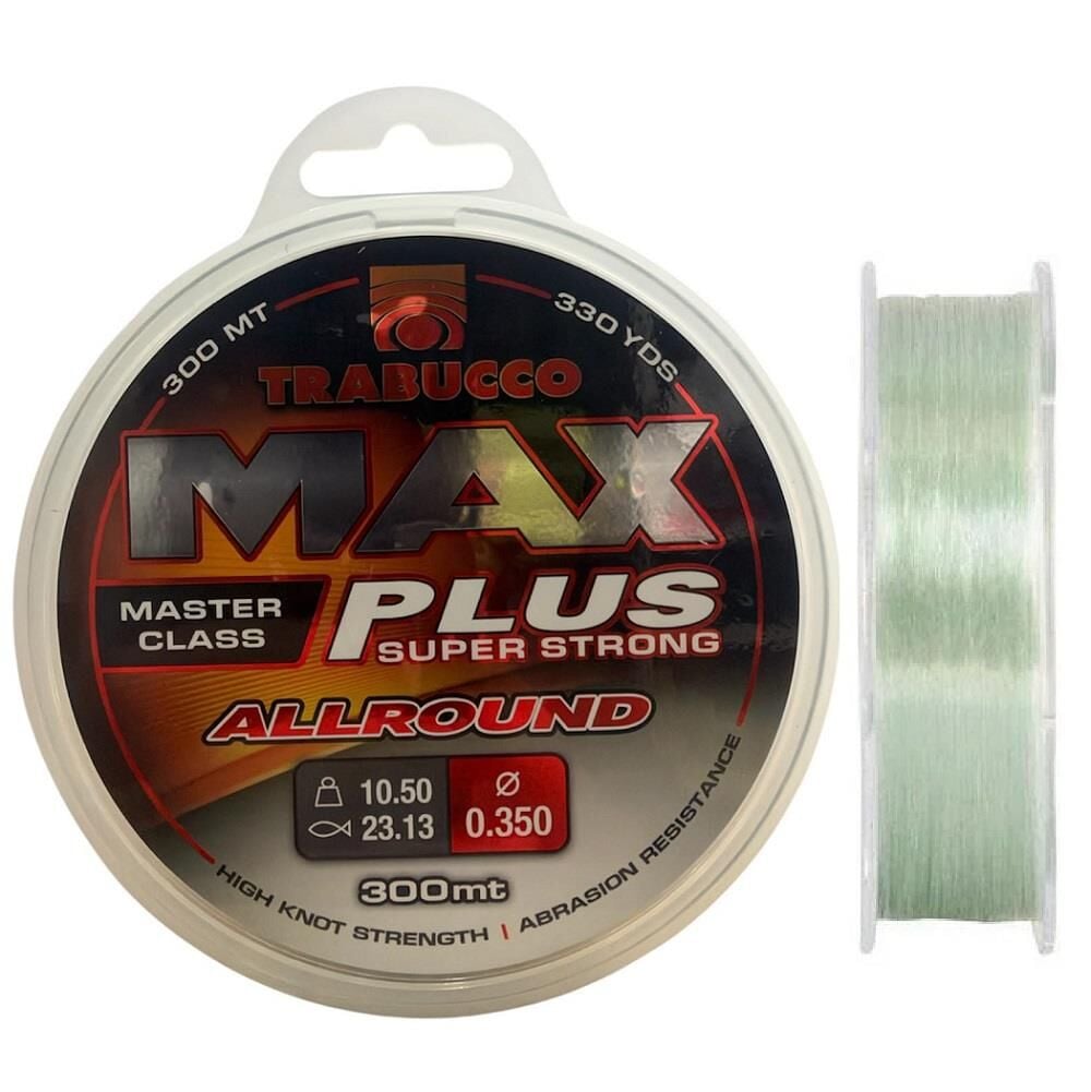 Trabucco Max Plus Allround 300mt 0.35mm 10.50kg Monofilament Misina Şeffaf Açık Yeşil