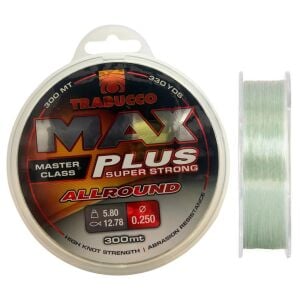 Trabucco Max Plus Allround 300mt 0.25mm 5.8kg Monofilament Misina Şeffaf Açık Yeşil
