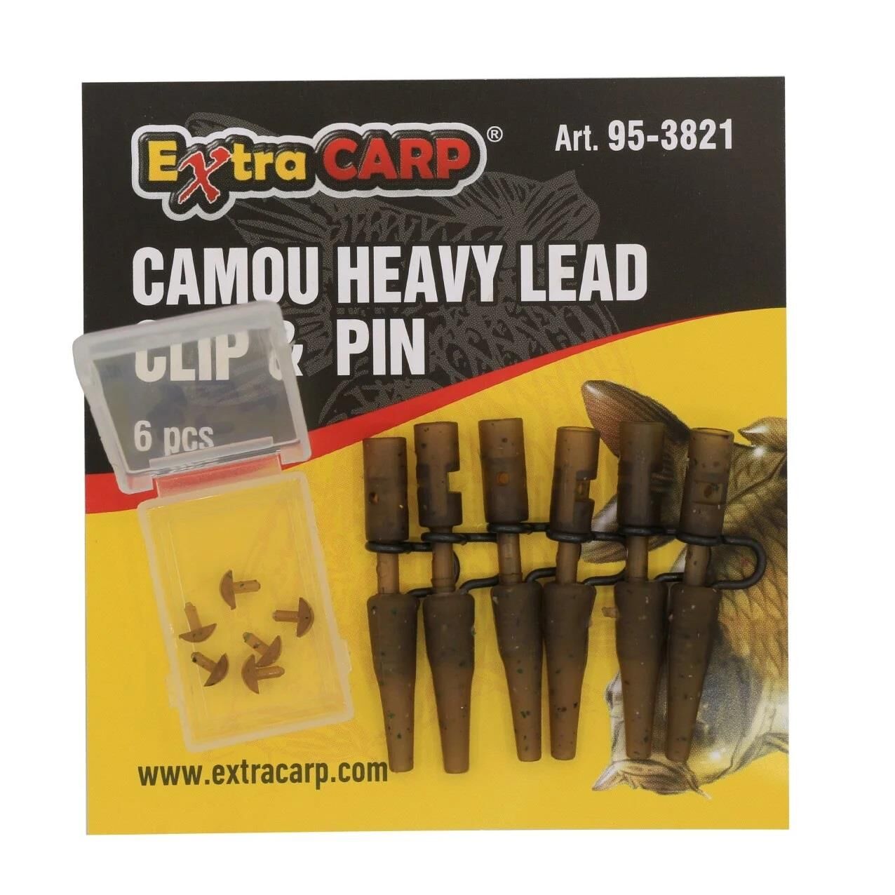Extra Carp Heavy Lead Clip & Pin Pimli Metal Sazan Kurşun Aparatı 6 Adet
