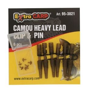 Extra Carp Heavy Lead Clip & Pin Pimli Metal Sazan Kurşun Aparatı 6 Adet