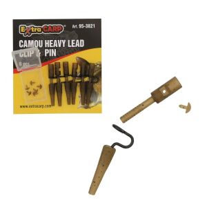 Extra Carp Heavy Lead Clip & Pin Pimli Metal Sazan Kurşun Aparatı 6 Adet