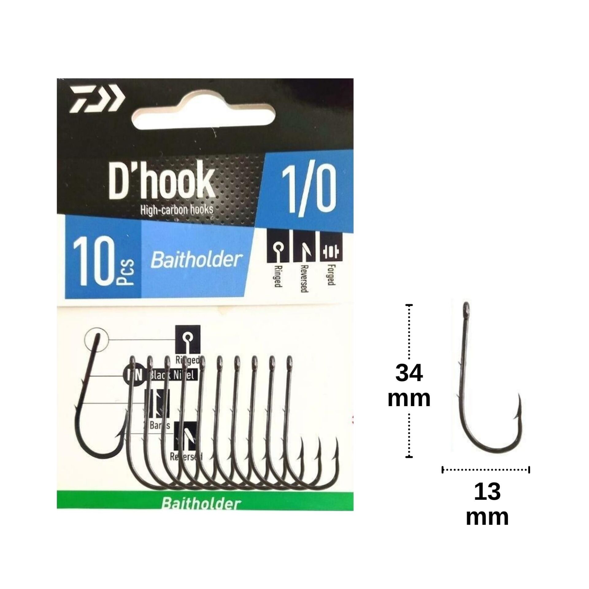Daiwa Baitholder İğne No:1/0 (10 adet)