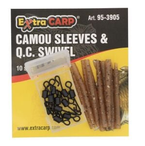 Extra Carp Camou Sleeves & Quick Change Swiwel 10+10 Adet