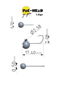 Fujin Pac-Head Aji Game Jighead Zoka 10 No 1.6gr 5 Adet