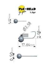 Fujin Pac-Head Aji Game Jighead Zoka 10 No 1.2gr 5 Adet