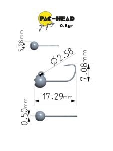 Fujin Pac-Head Aji Game Jighead Zoka 10 No 0.8gr 5 Adet