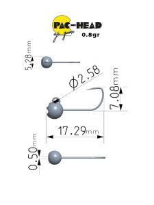 Fujin Pac-Head Aji Game Jighead Zoka 10 No 0.8gr 5 Adet