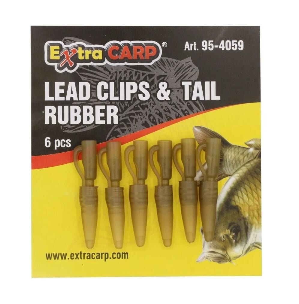 Extra Carp Lead Clips and Tail Rubber Sazan Kurşun Aparatı 6 Adet