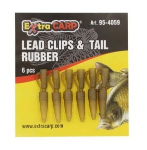 Extra Carp Lead Clips and Tail Rubber Sazan Kurşun Aparatı 6 Adet