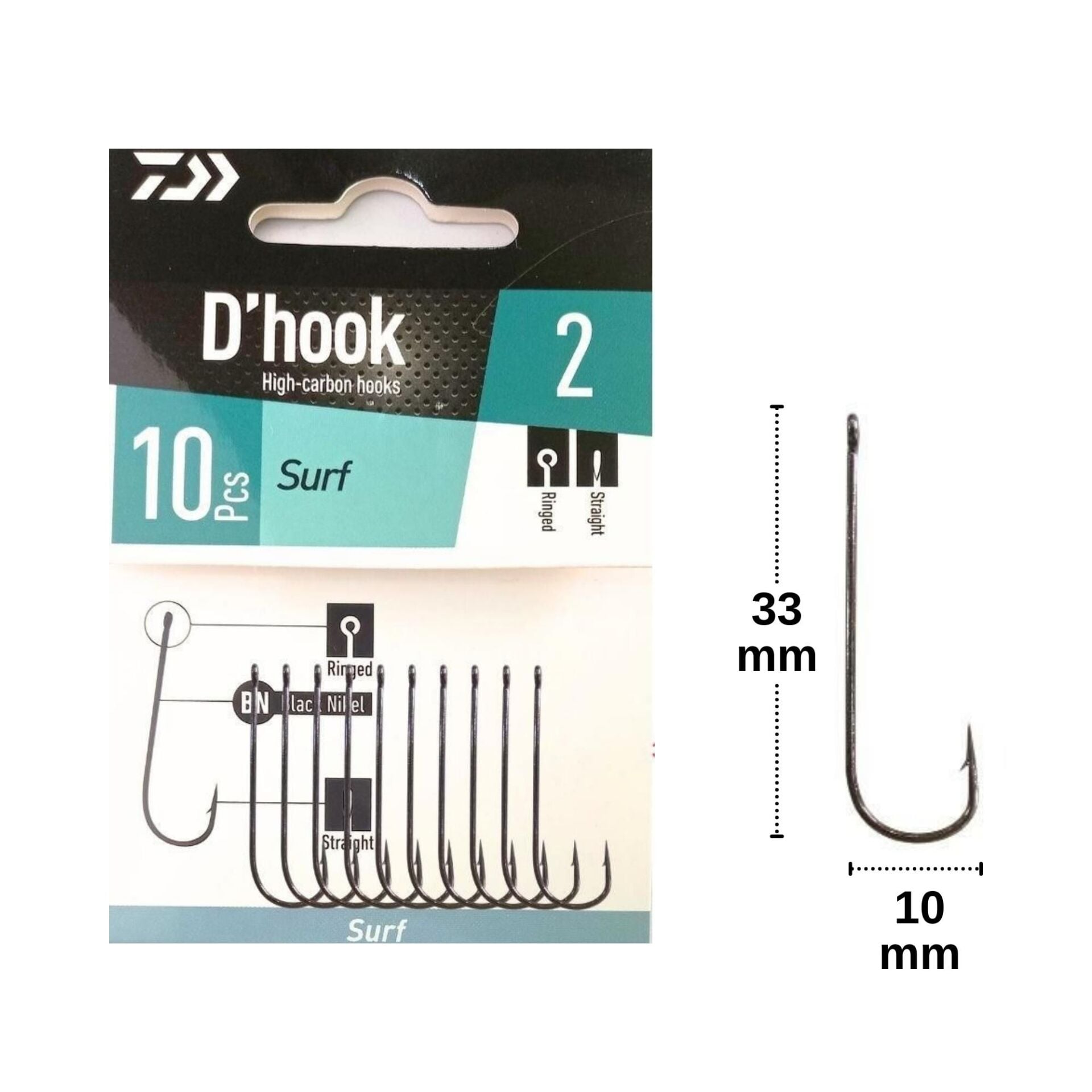 Daiwa Surf İğne No:2 (10 Adet)