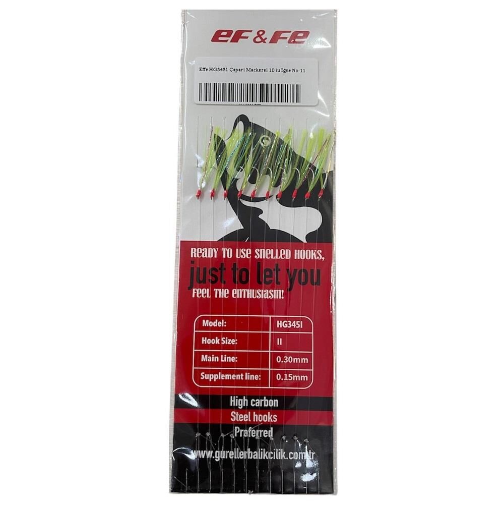 Effe HG3451 Çapari Mackerel 10 lu İğne No:11