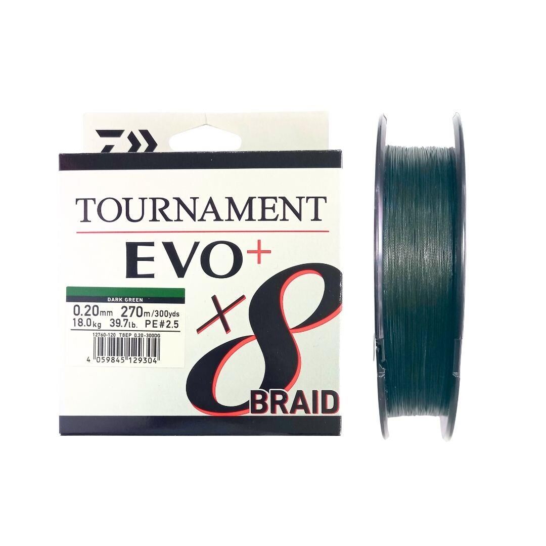 Daiwa Tournament EVO+ 270m 0.20mm 8X Dark Green İp Misina
