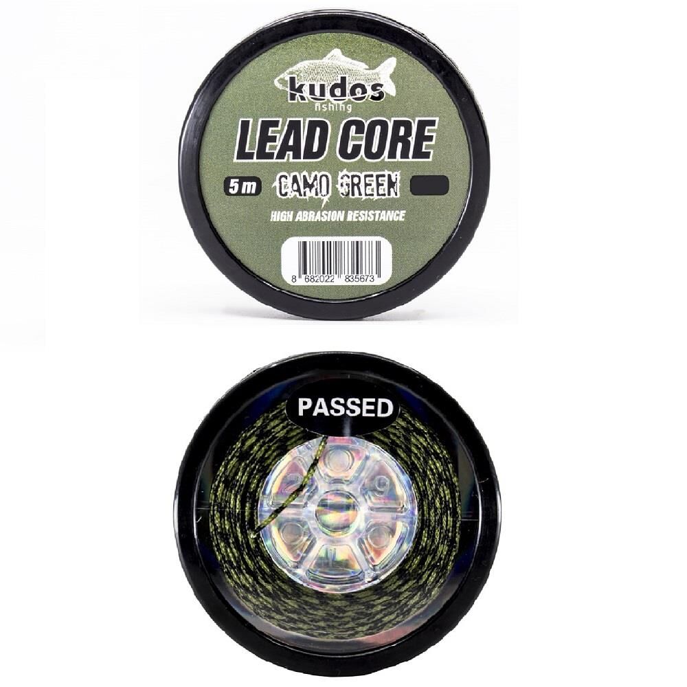 Kudos Lead Core Camo Green 5m