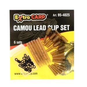 Extra Carp Camou Lead Clip Set Sazan Kurşun Aparatı Seti 6 Set